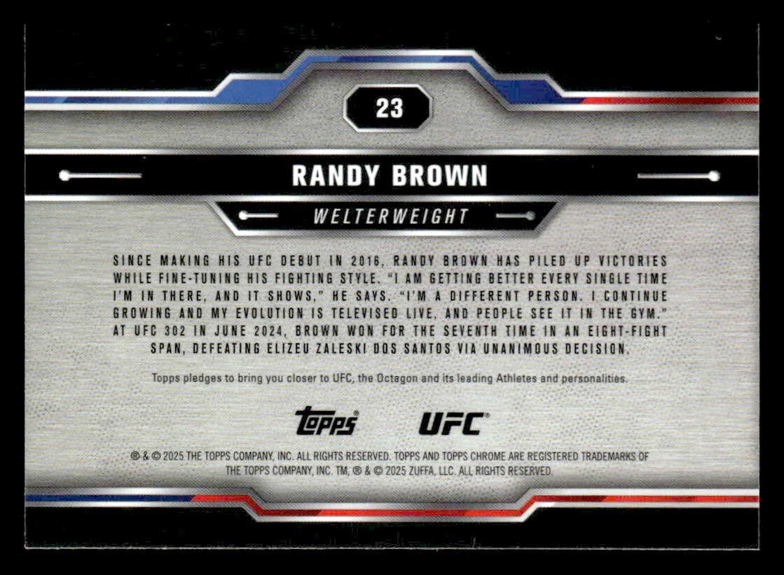 2025 Topps Chrome UFC #23 Randy Brown