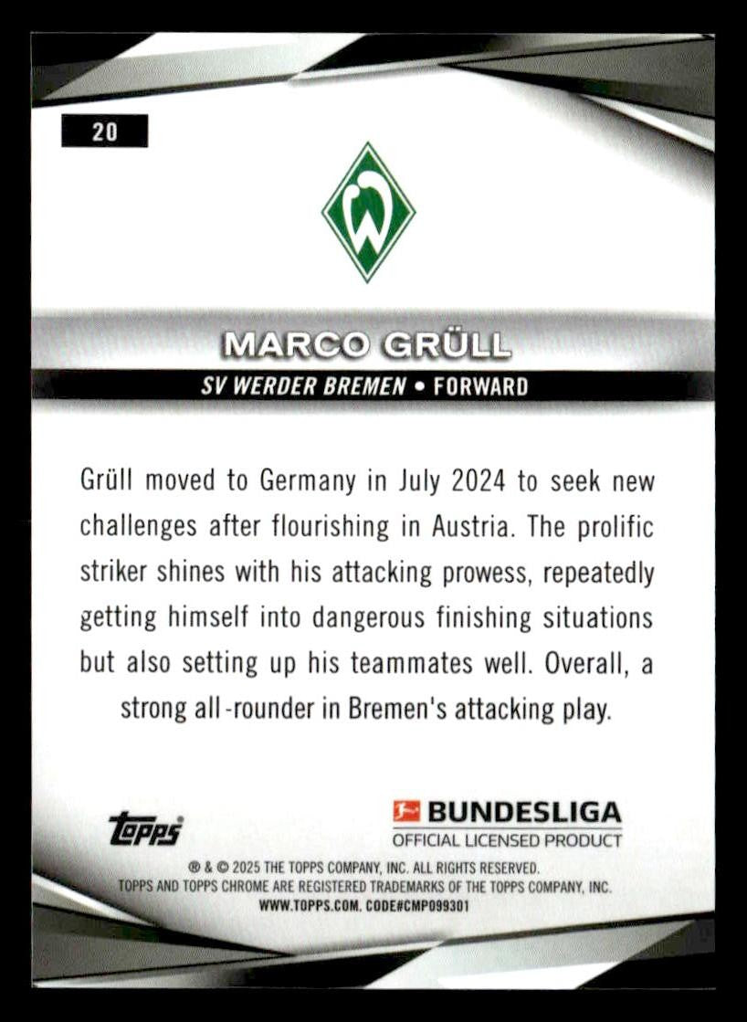 2025 Topps Chrome Bundesliga #20 Marco Grull