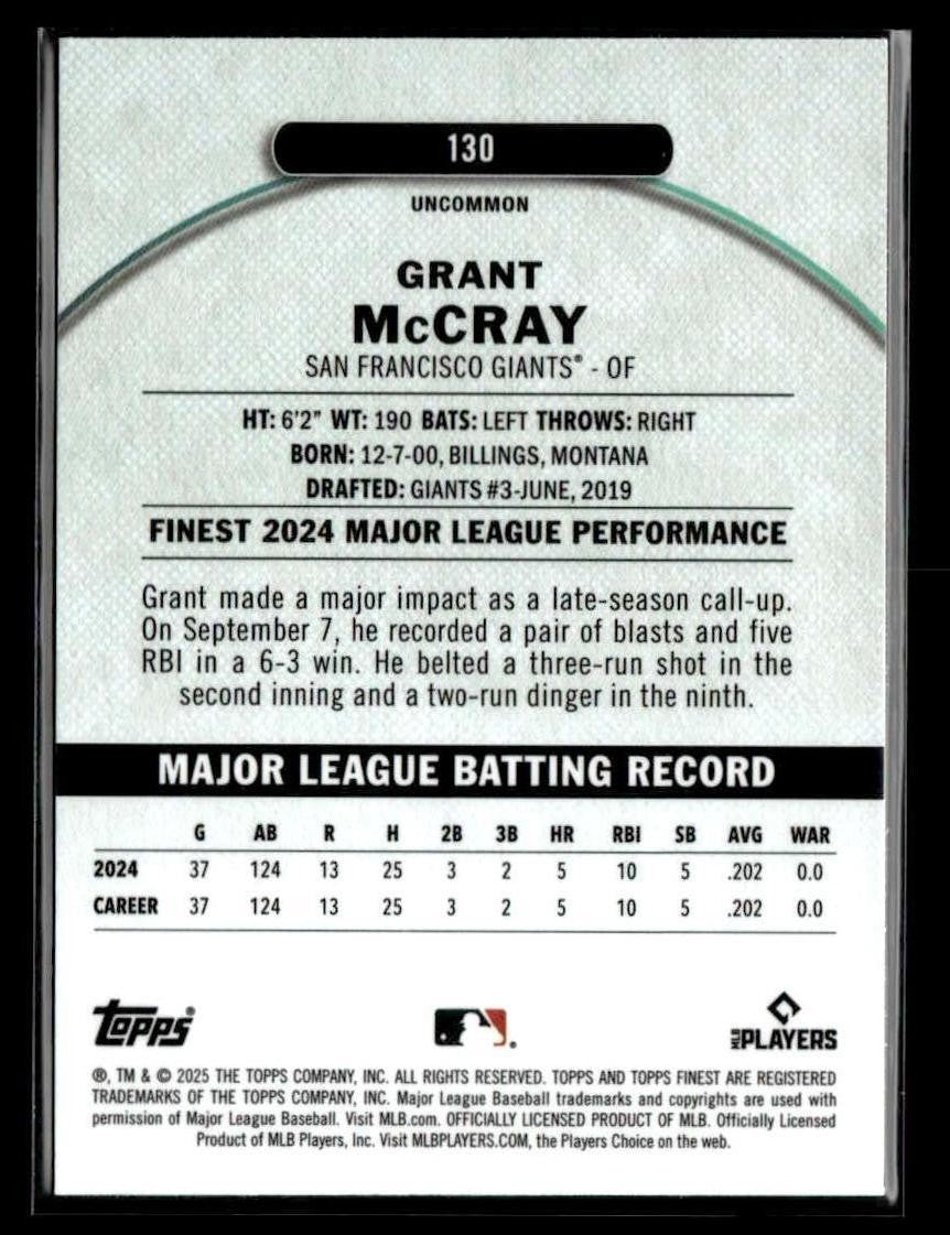 2025 Finest #130 Grant McCray