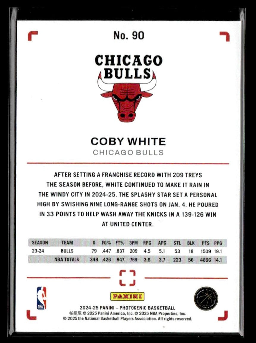 2024-25 Panini PhotoGenic #90 Coby White