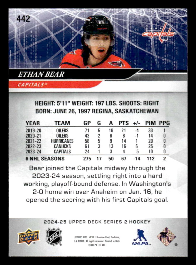 2024-25 Upper Deck #442 Ethan Bear