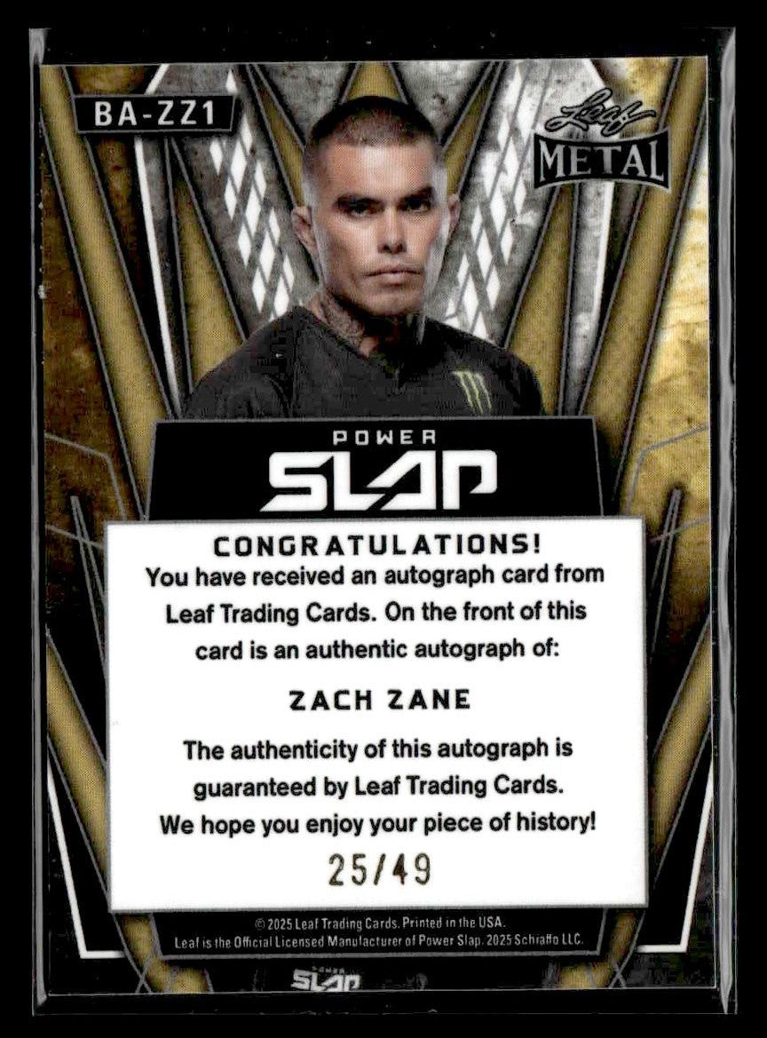 2025 Leaf Metal #BA-ZZ1 Zach Zane Autographs #25/49