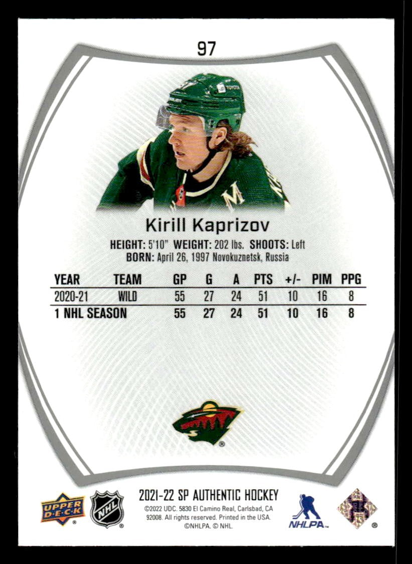 2021-22 SP #97 Kirill Kaprizov