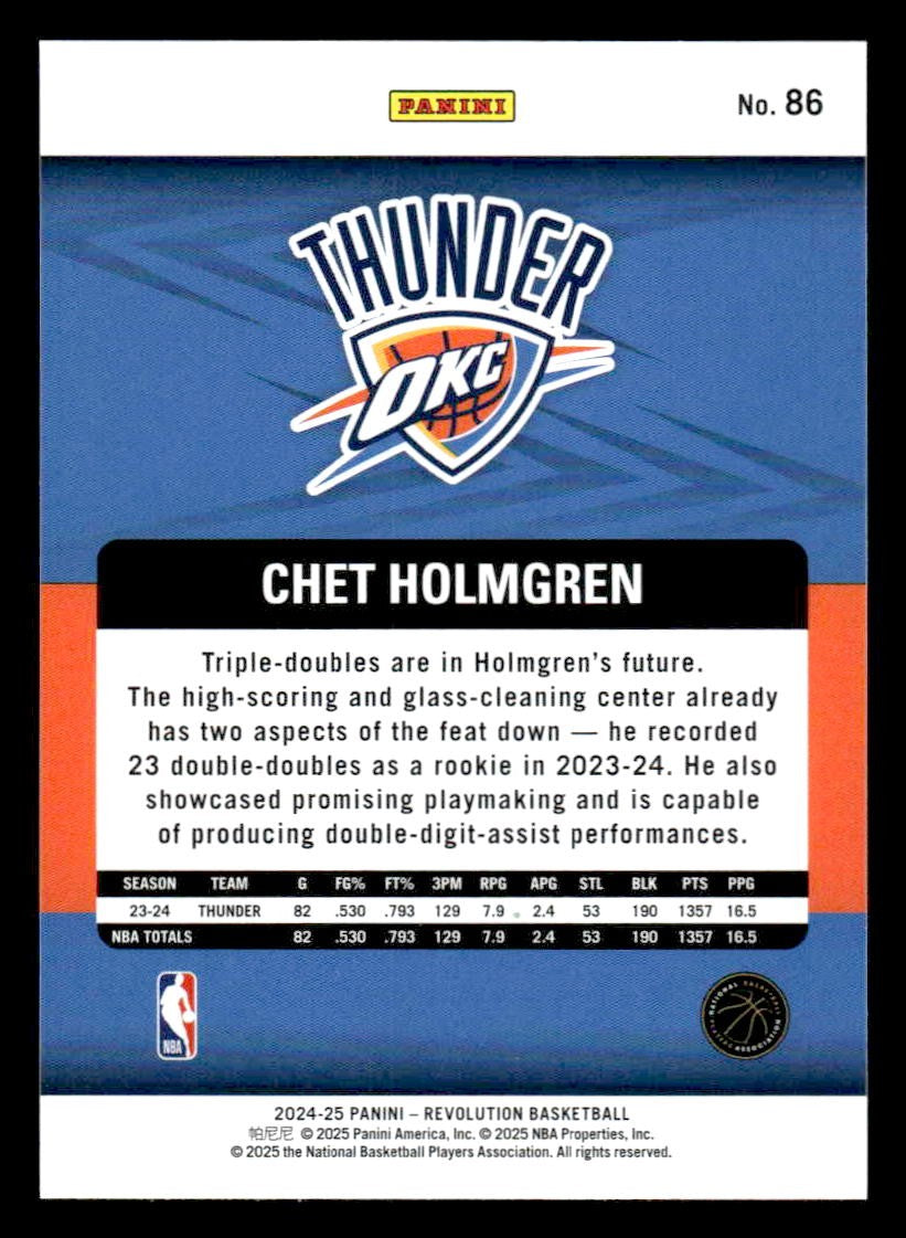 2024-25 Panini Revolution #86 Chet Holmgren