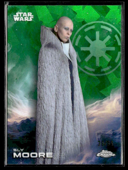 2025 Topps Chrome Sapphire Star Wars #169 Sly Moore Green Sapphire #39/99