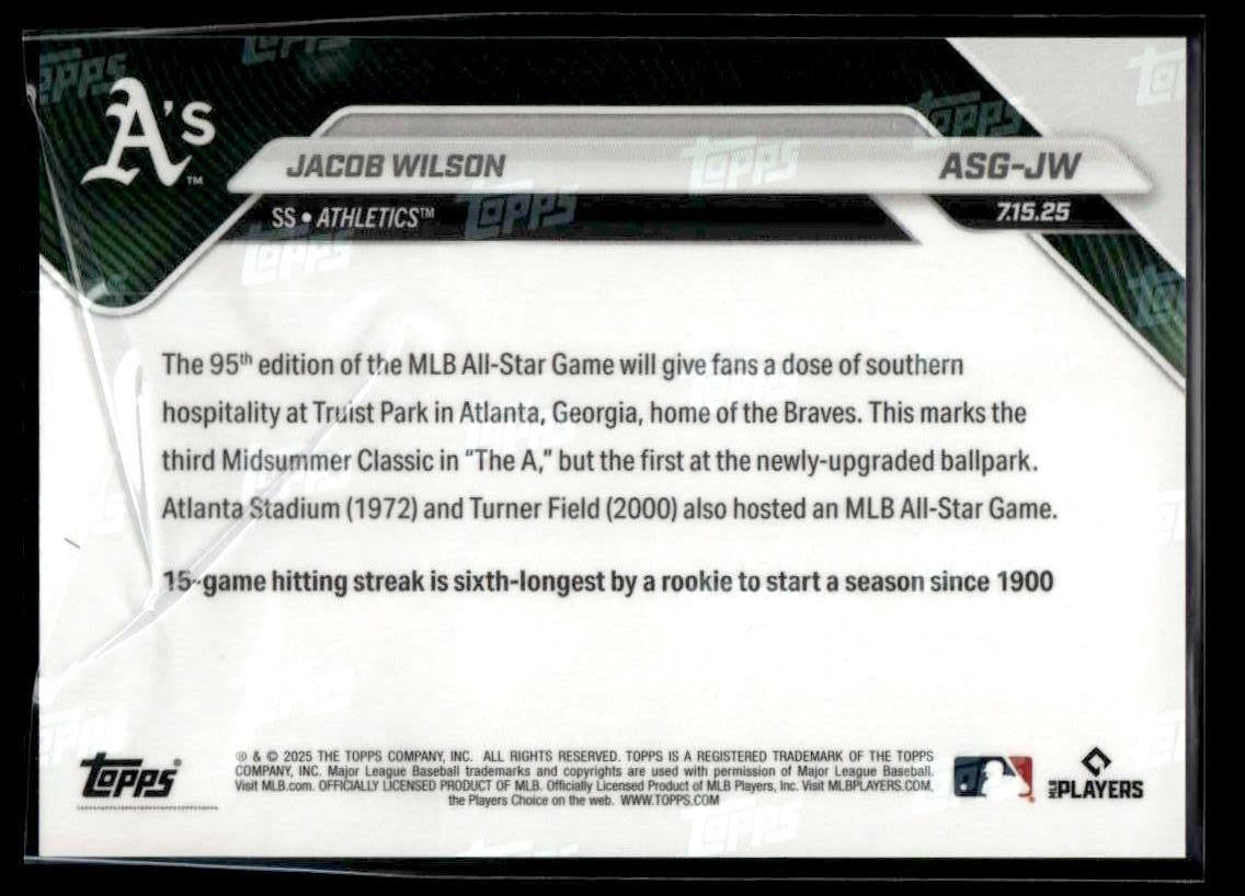 2025 Topps Now MLB All-Star Game #ASG-JW Jacob Wilson