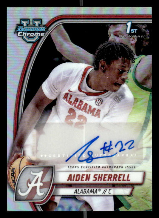 2024-25 Bowman U Chrome #3 Aiden Sherrell Prospects Autographs Refractor