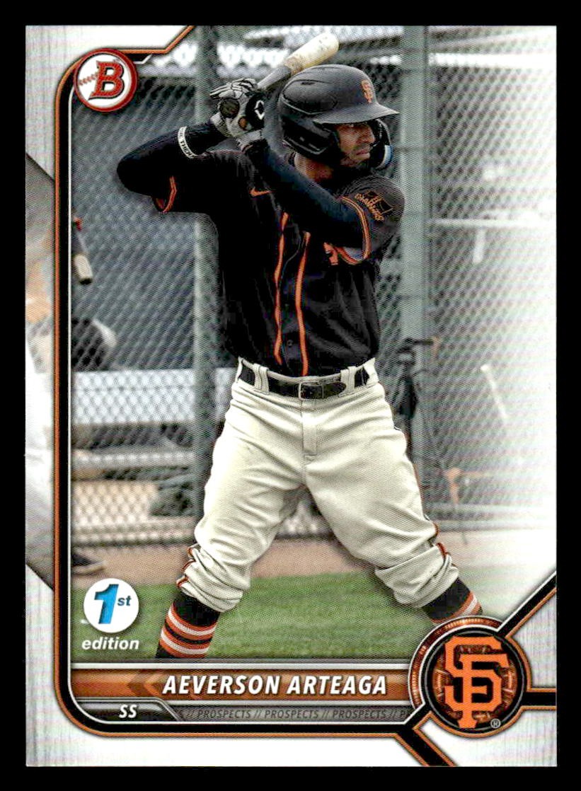 2022 Bowman Draft 1st Edition #BD-198 Aeverson Arteaga
