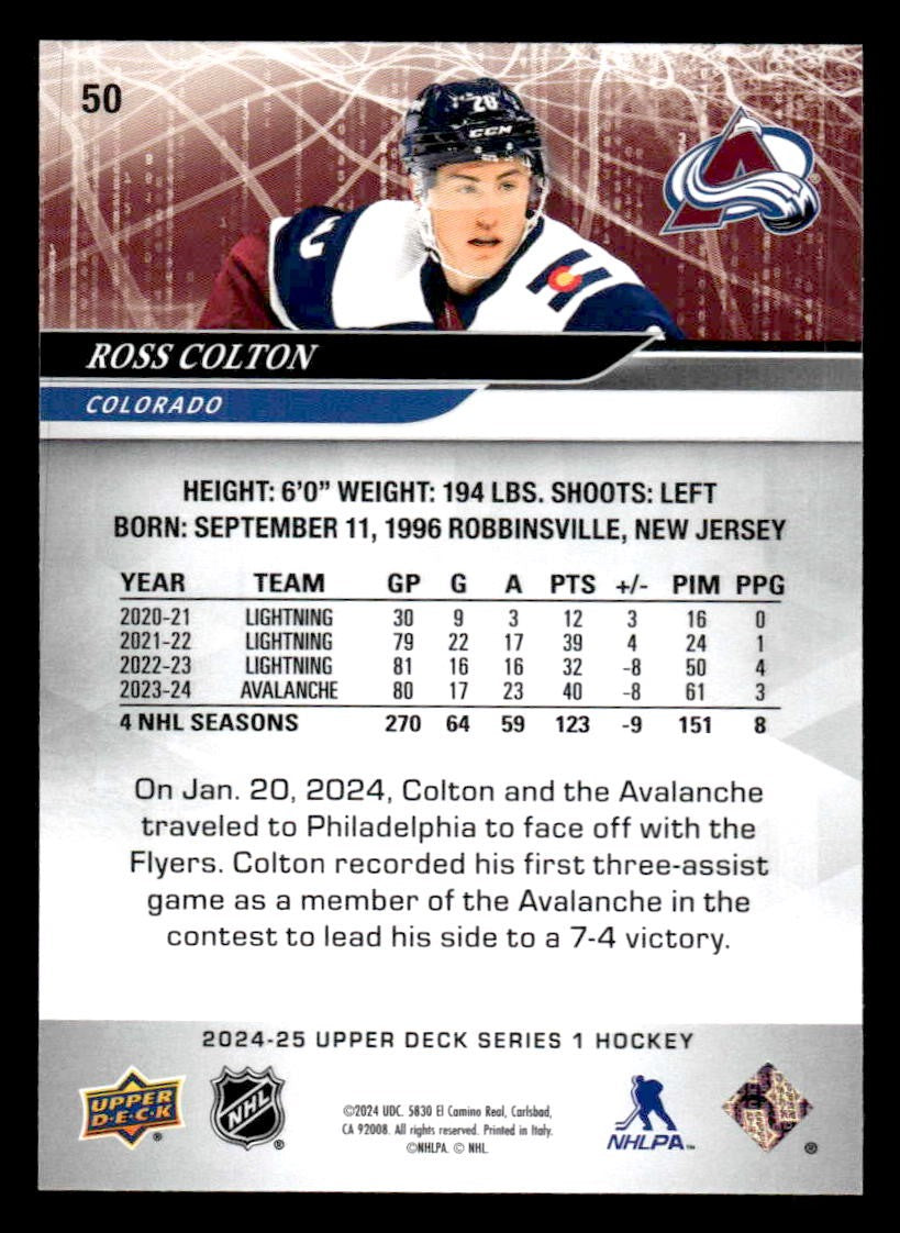 2024-25 Upper Deck #50 Ross Colton