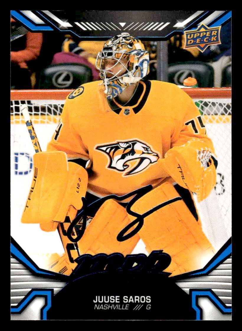 2022-23 Upper Deck MVP #119 Juuse Saros Blue Script