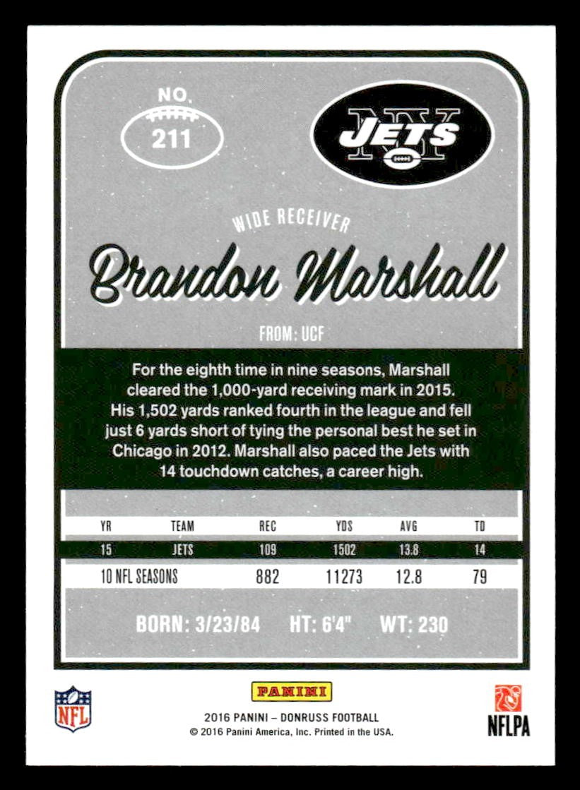 2016 Donruss #211 Brandon Marshall