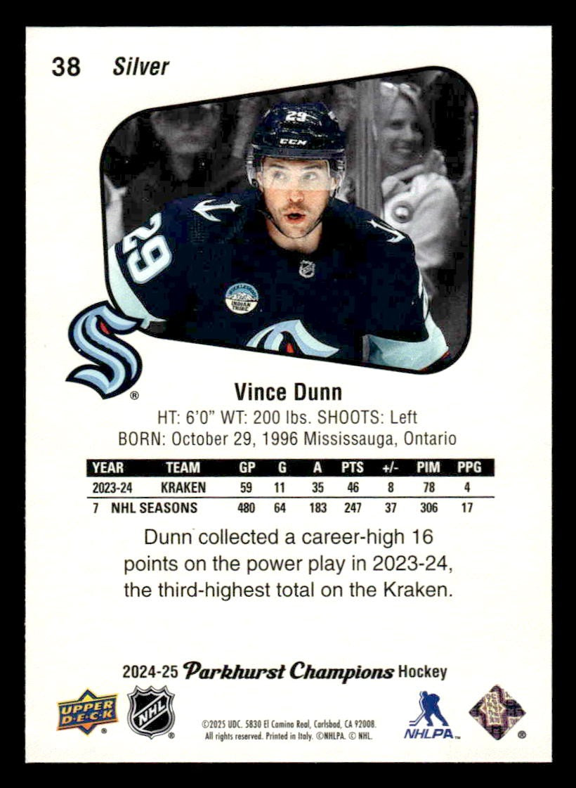 2024-25 Parkhurst Champions #38 Vince Dunn Silver
