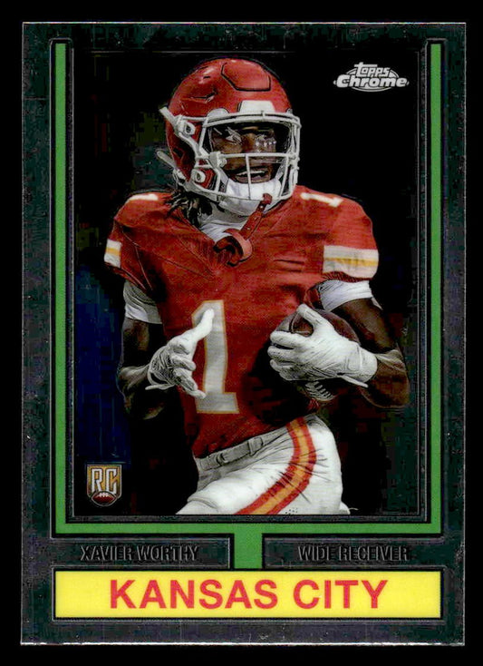 2024 Topps Chrome #74TF-8 Xavier Worthy 1974 Topps Football