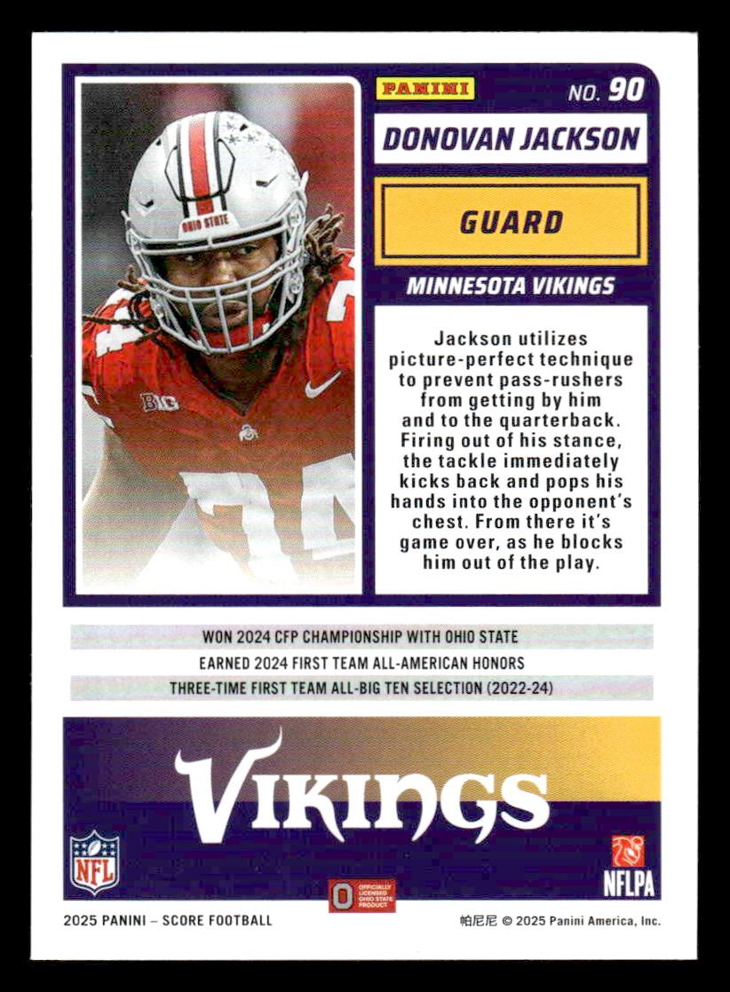 2025 Score-A-Treat #90 Donovan Jackson