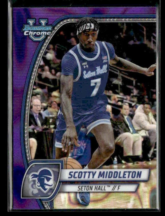2024-25 Bowman University Chrome #94 Scotty Middleton Purple Lava Refractor
