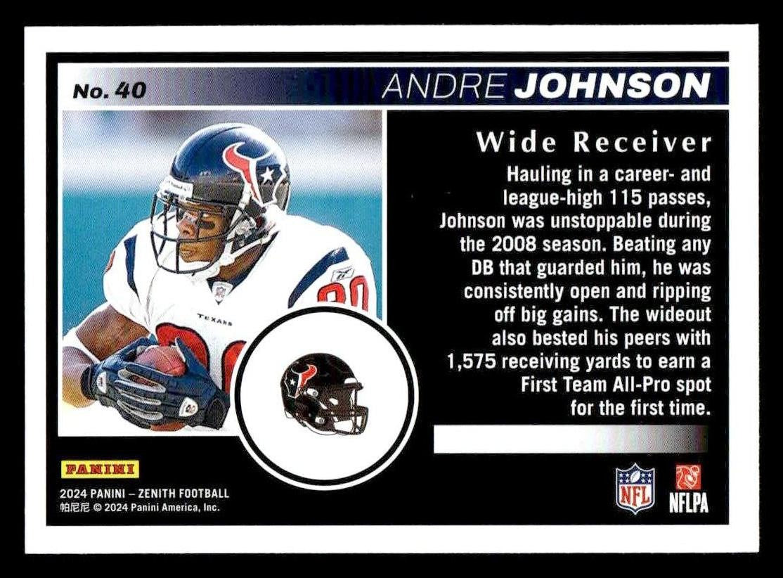 2024 Panini Zenith #40 Andre Johnson