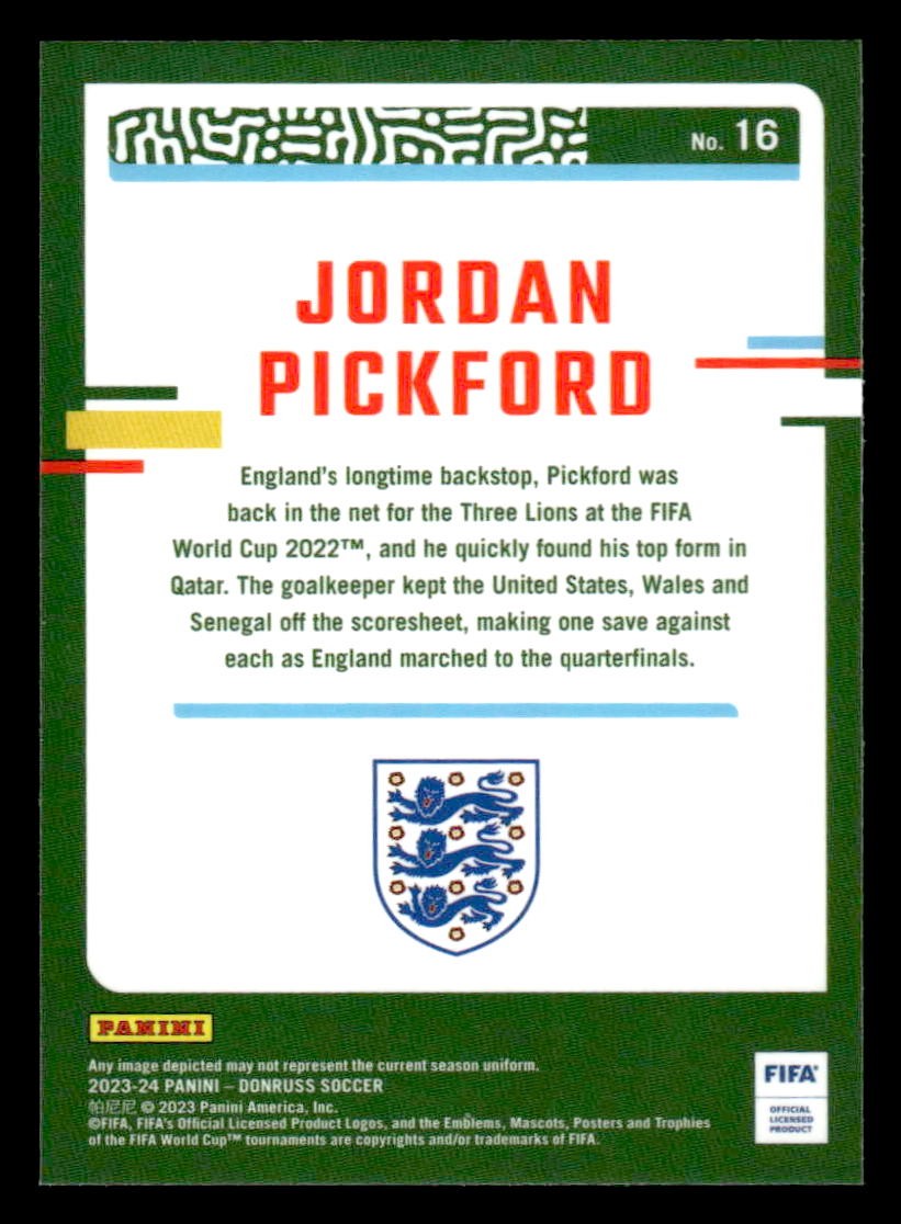 2023-24 Donruss #16 Jordan Pickford Optic