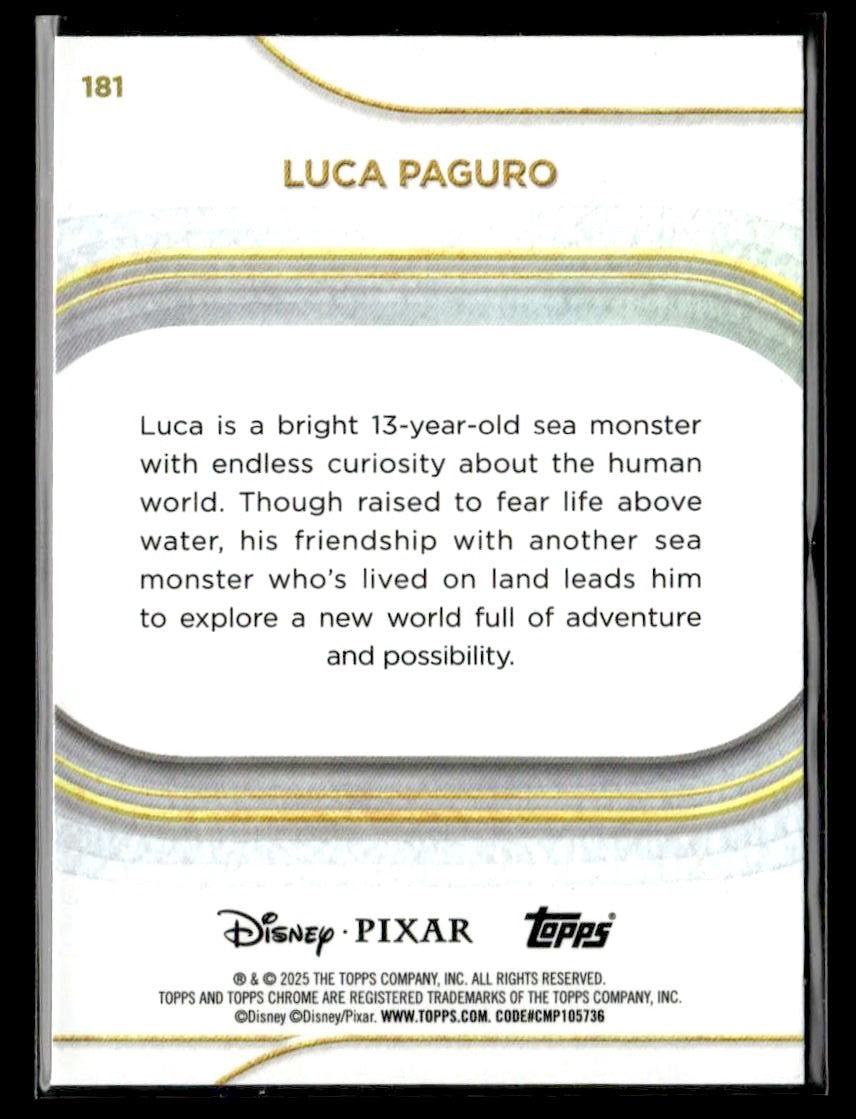 🌟 Luca Paguro — 2025 Topps Chrome Disney #181 🌟