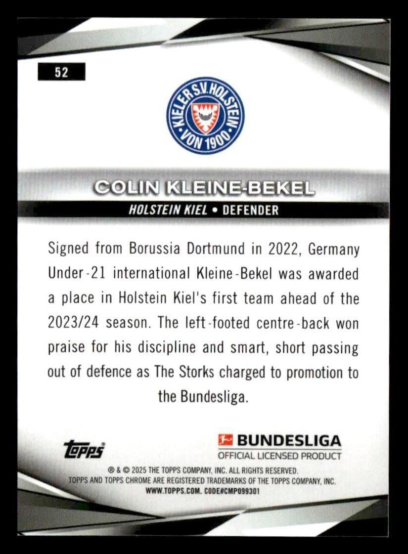 2025 Topps Chrome Bundesliga #52 Colin Kleine-Bekel