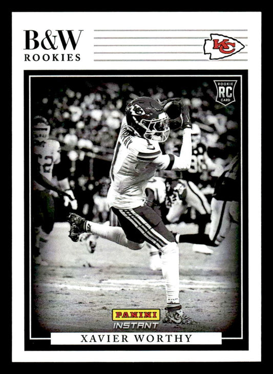 2024 Panini Instant NFL Black & White Rookies #BWR-23 Xavier Worthy