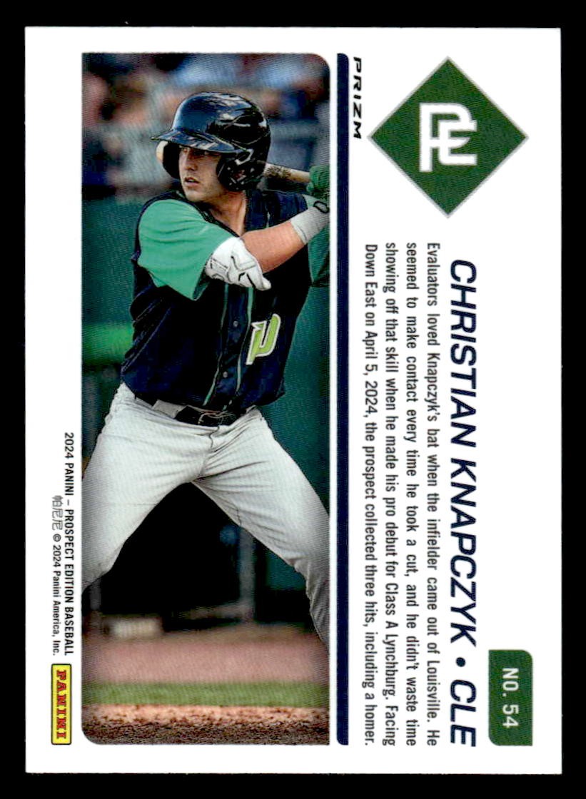 2024 Panini Prospect Edition #54 Christian Knapczyk Holo