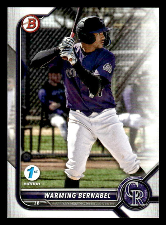 2022 Bowman Draft 1st Edition #BD-179 Warming Bernabel