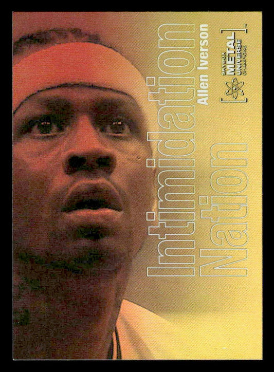 2021 SkyBox Metal Universe Champions #IN-3 Allen Iverson Intimidation Nation
