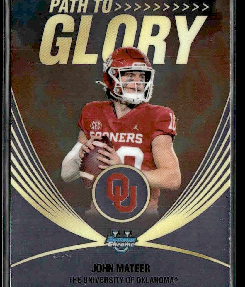 2025 Bowman University Chrome #PG-20 John Mateer Path to Glory
