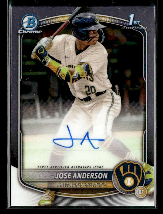2025 Donruss Chrome #CPA-JA Jose Anderson Prospect Autos