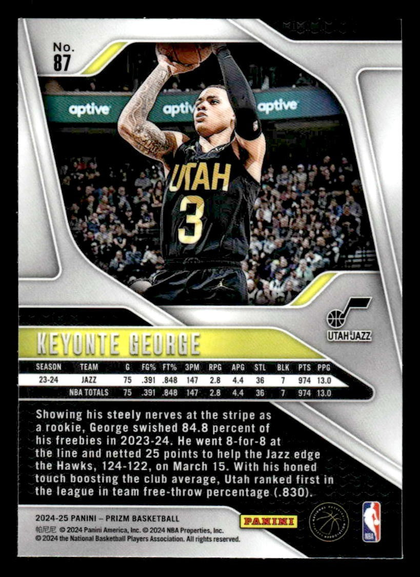 2024-25 Panini Prizm #87 Keyonte George