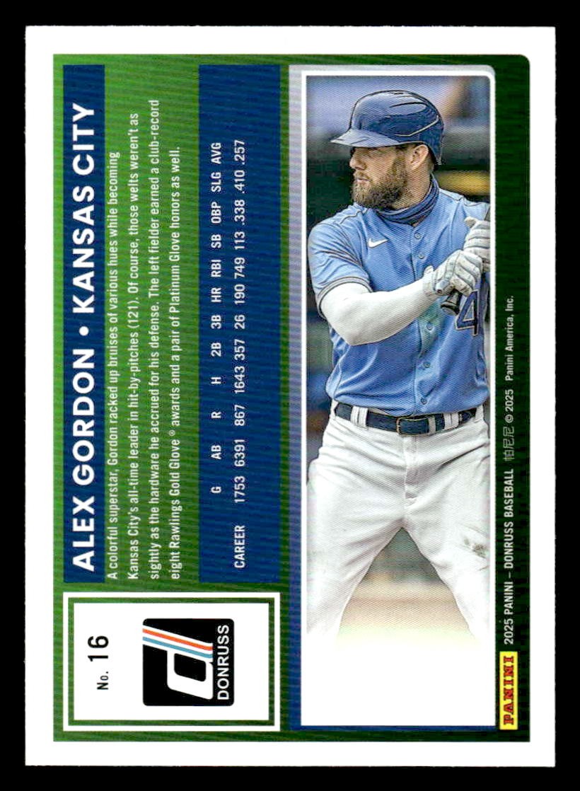 2025 Donruss #16 Alex Gordon Holo