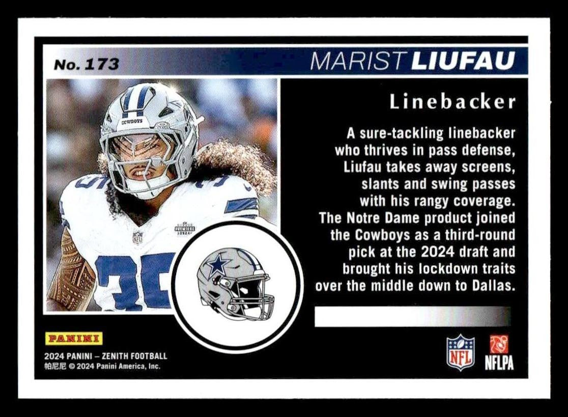 2024 Panini Zenith #173 Marist Liufau