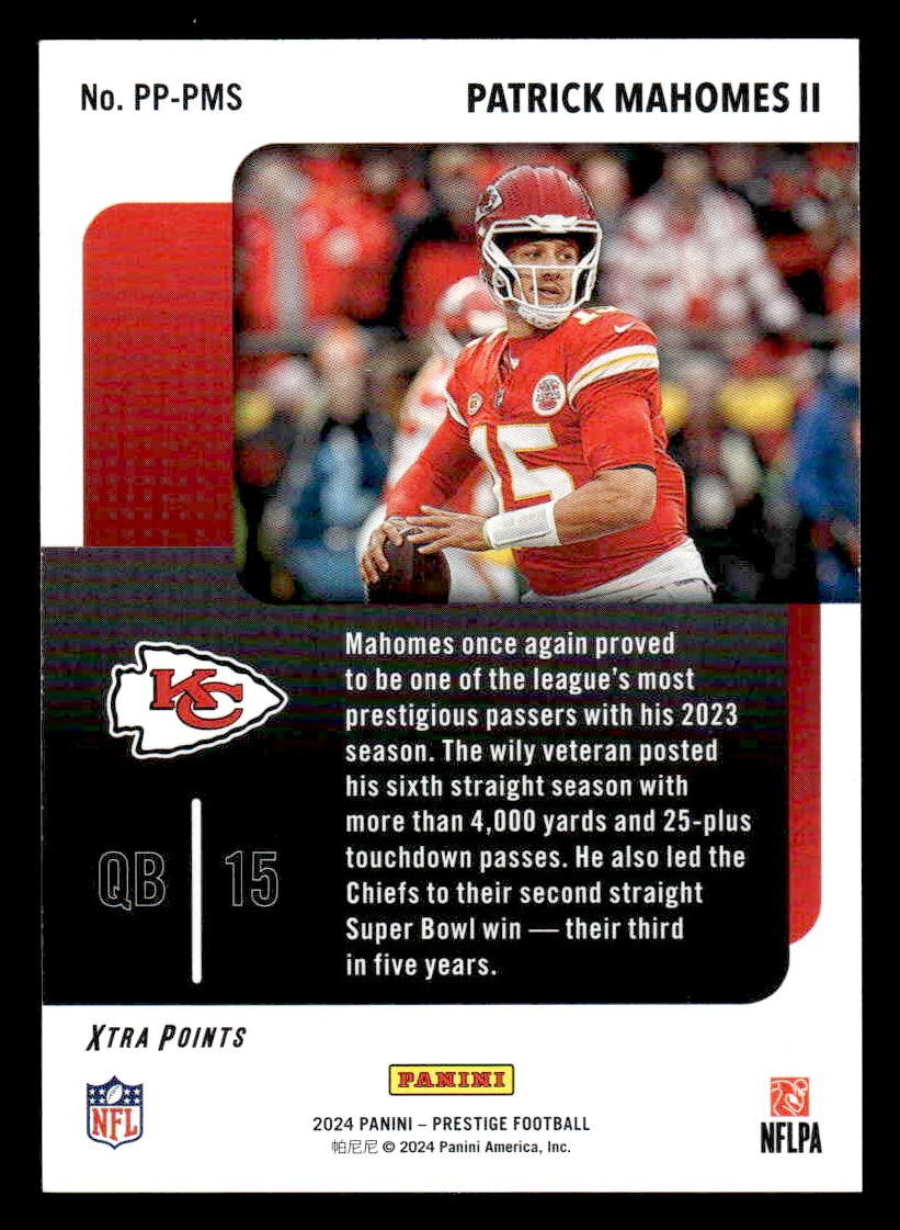 2024 Panini Prestige #PP-PMS Patrick Mahomes II Prestigious Pros