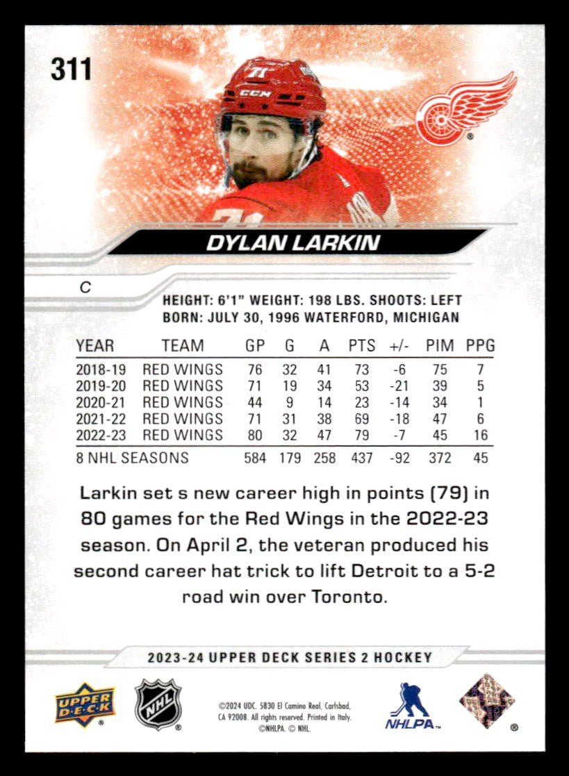 2023-24 Upper Deck #311 Dylan Larkin