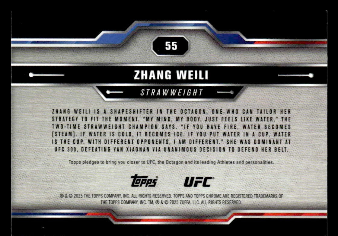 2025 Topps Chrome UFC #55 Zhang Weili