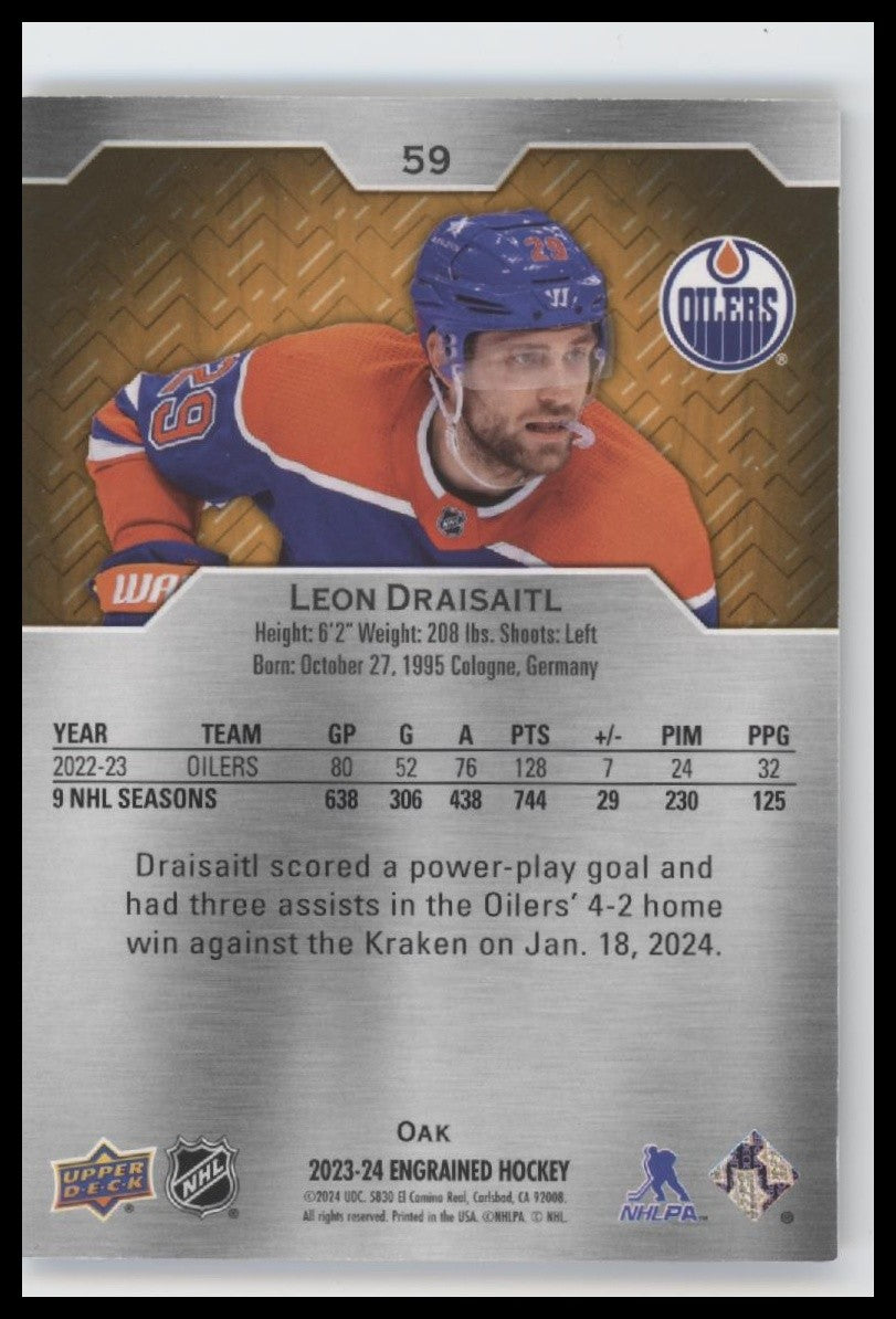 2023-24 Upper Deck Engrained #59 Leon Draisaitl #/349