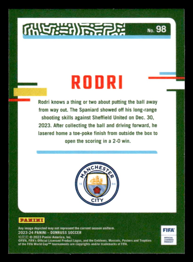 2023-24 Donruss #98 Rodri Optic