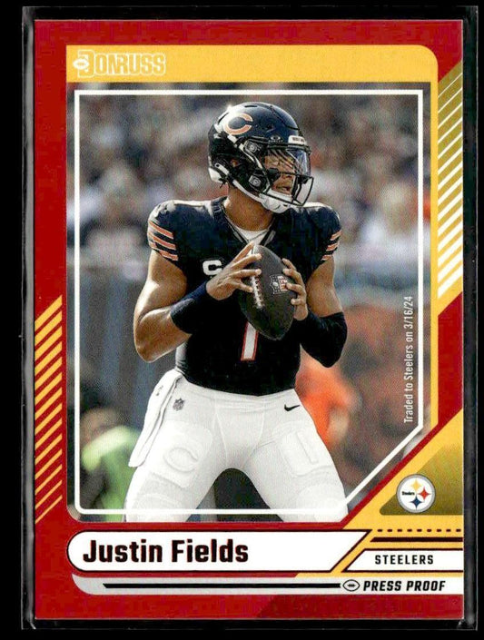 2024 Donruss #235 Justin Fields Press Proof Red