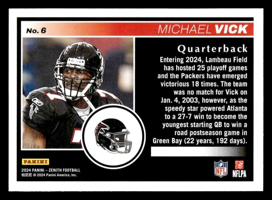 2024 Panini Zenith #6 Michael Vick Retail