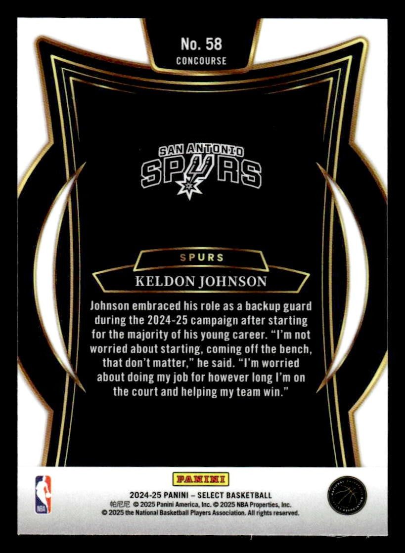 2024-25 Panini Select #58 Keldon Johnson
