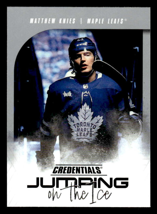 2024-25 Upper Deck Credentials #JI-MK Matthew Knies Jumping on the Ice