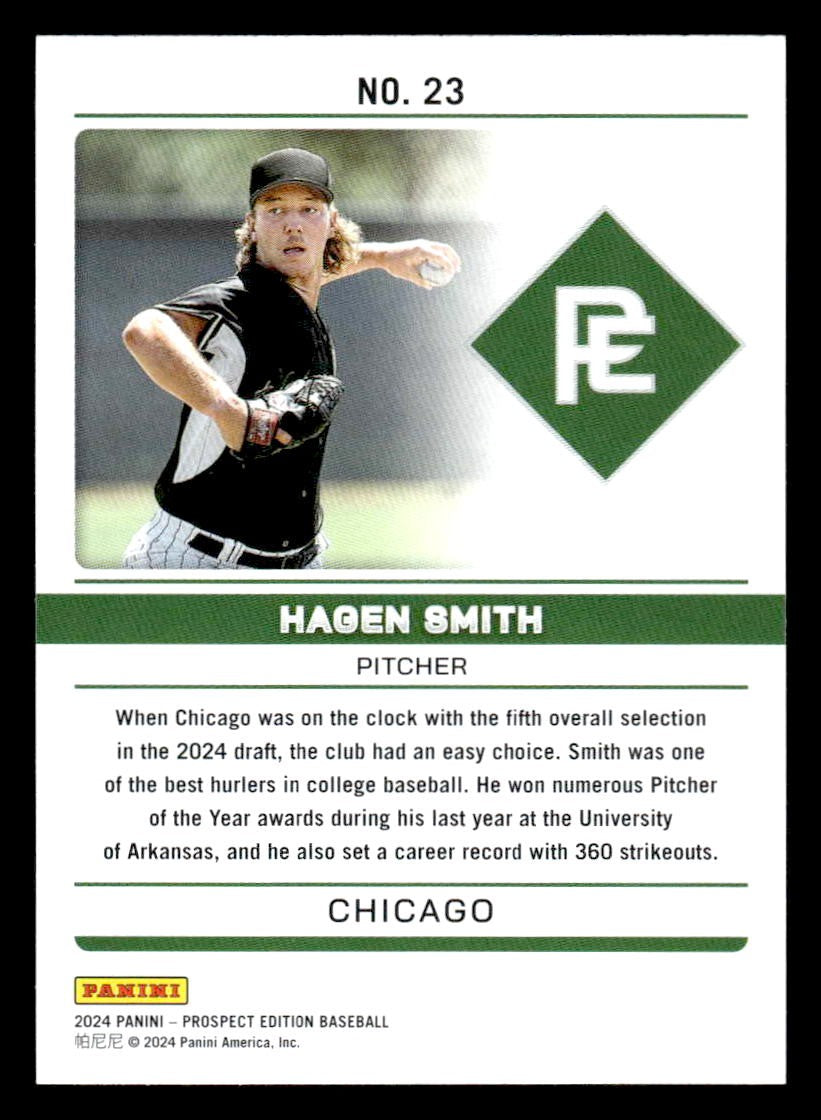 2024 Panini Prospect Edition #23 Hagen Smith Domination