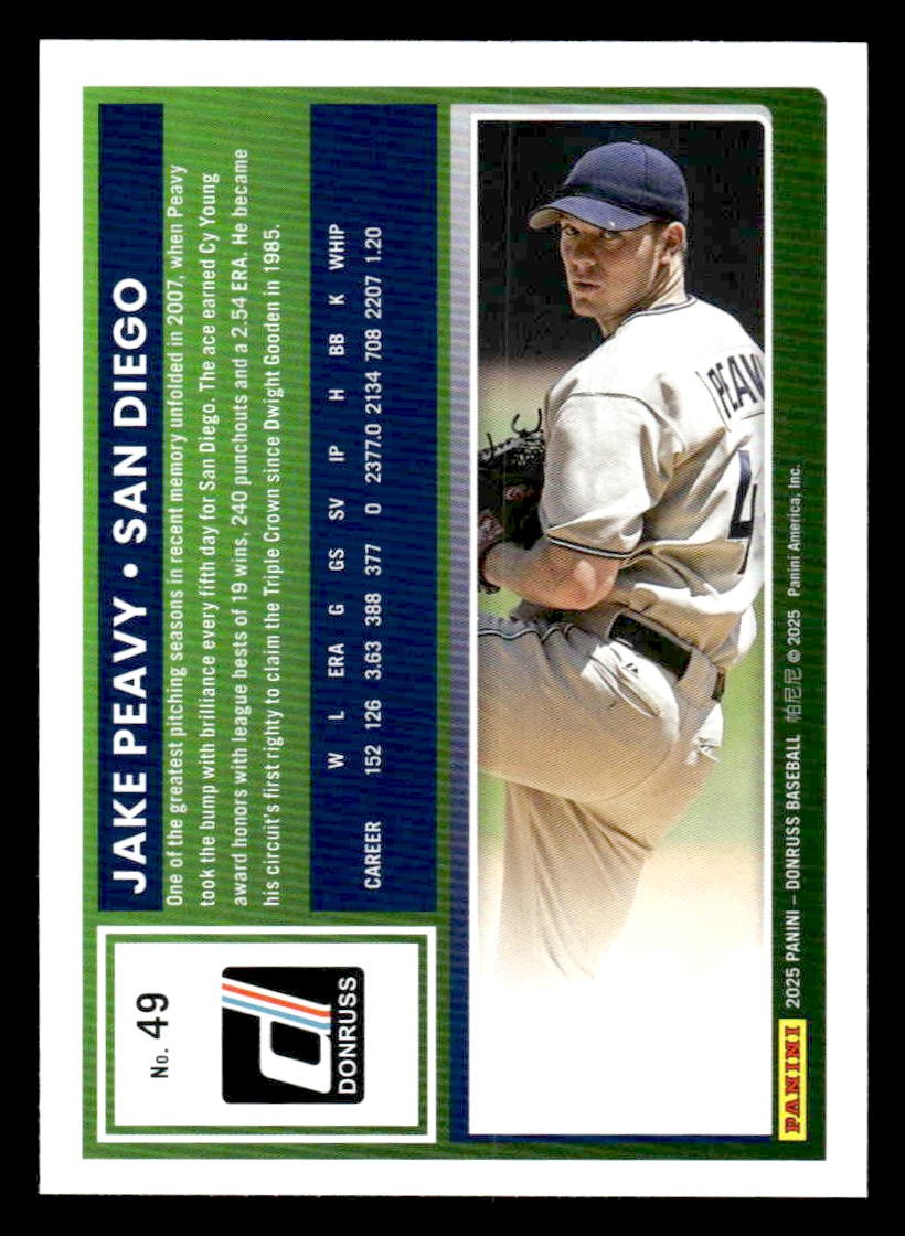 2025 Donruss #49 Jake Peavy