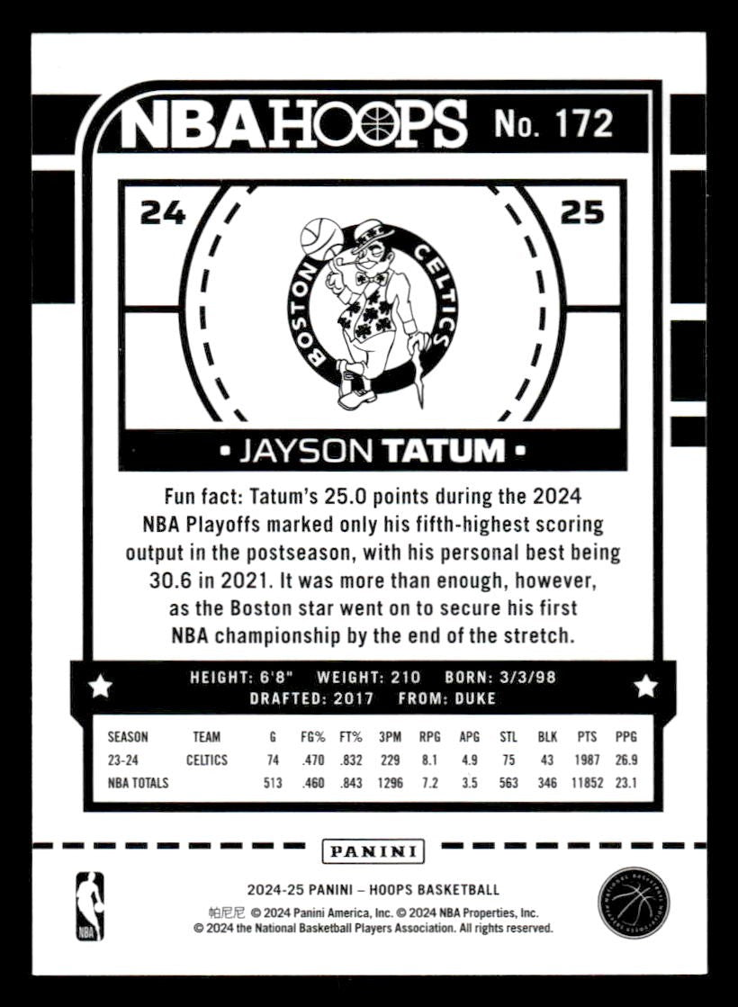 2024-25 Hoops #172 Jayson Tatum
