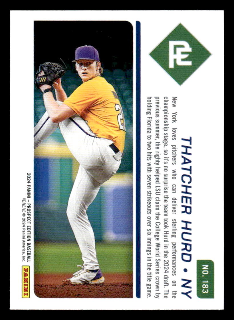 2024 Panini Prospect Edition #183 Thatcher Hurd