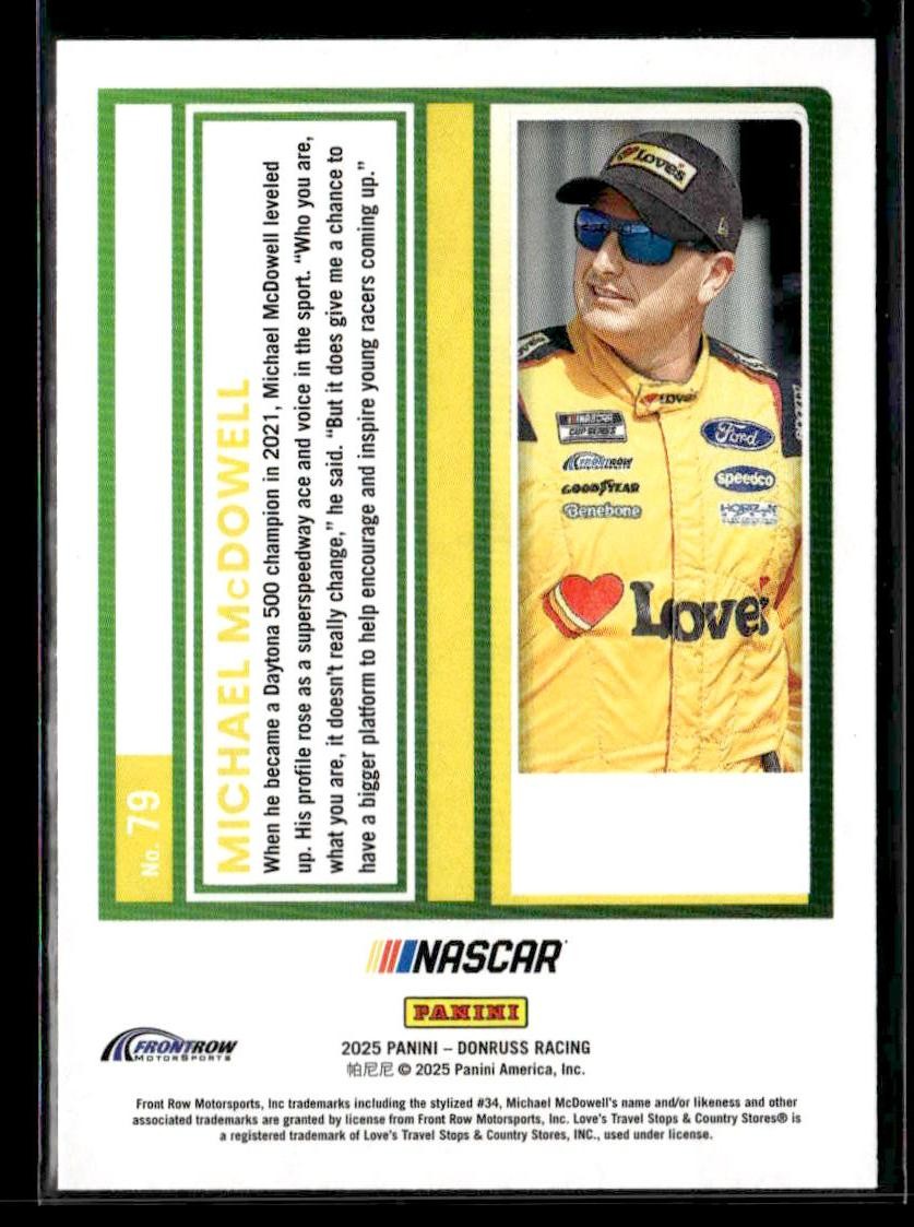 2025 Donruss #79 Michael McDowell Red and Blue