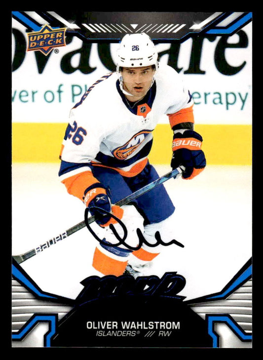 2022-23 Upper Deck MVP #142 Oliver Wahlstrom Blue Script