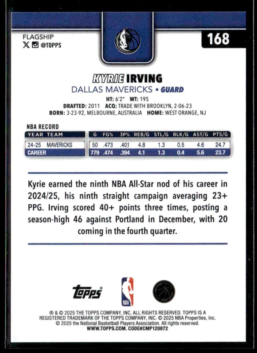 2025-26 Topps #168 Kyrie Irving