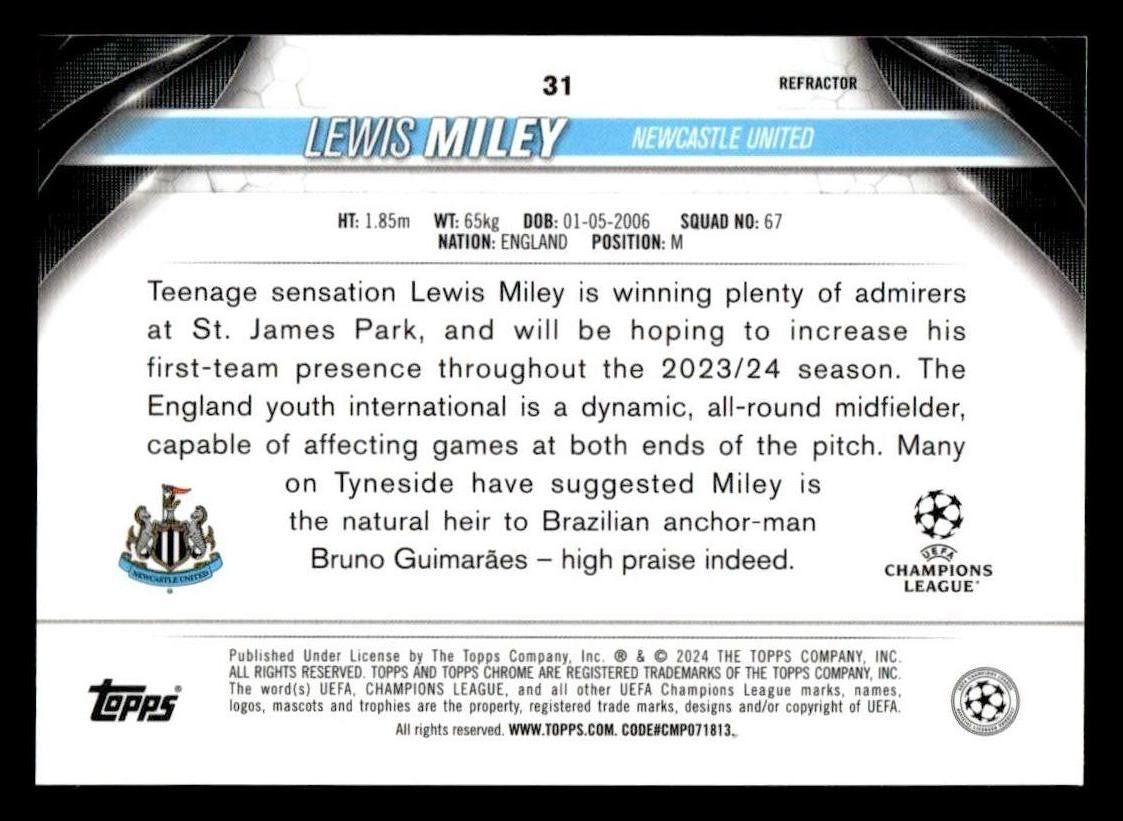 2023-24 Topps UEFA Club Competitions #31 Lewis Miley