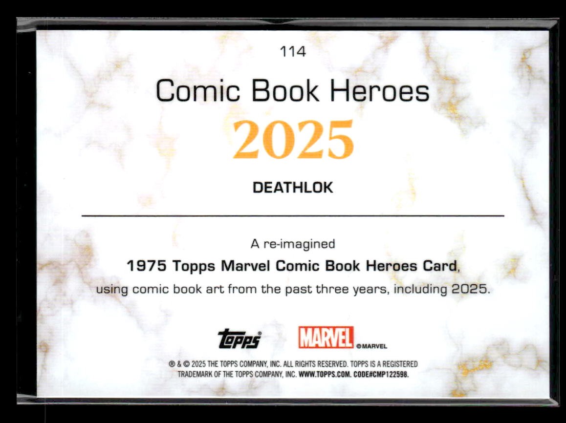2025 Topps Marvel 1975 Golden Anniversary #114 Deathlok Gold Raywave #047/150